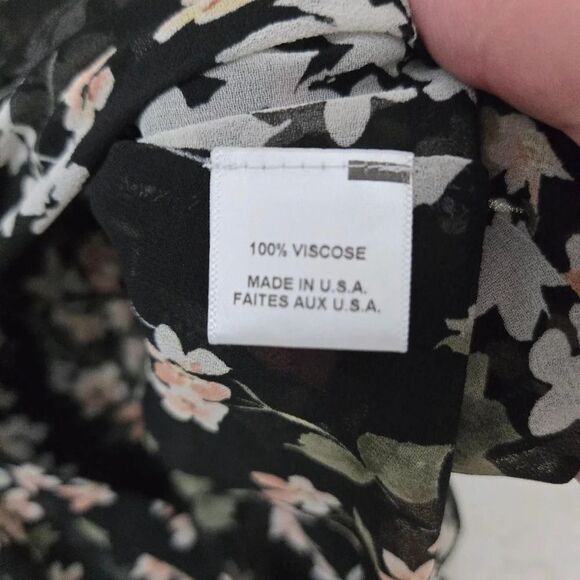 Misa Patia Tie-Neck Blouse Floral Long Sleeve Size Small NWT - Picture 9 of 9